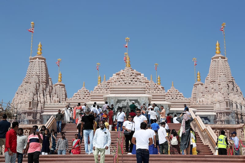 Abu Dhabi’s first Hindu temple is gearing up to welcome tens of thousands of people for several festivals this month
