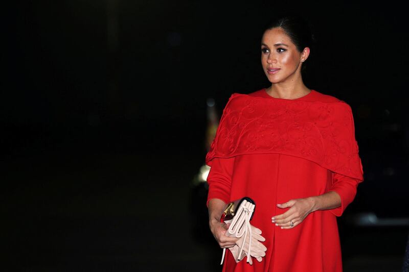 Britain's Meghan, Duchess of Sussex, arrives at the Casablanca Airport in Casablanca. Reuters