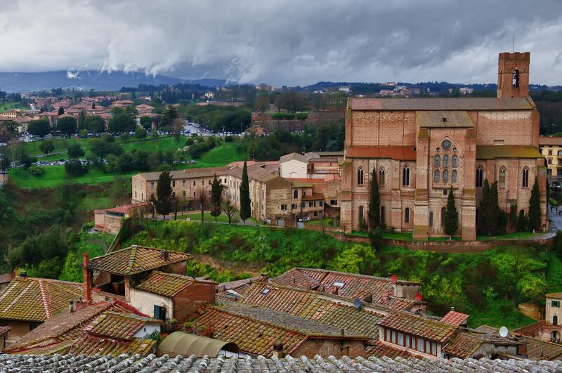 SIENA, ITALY - APRIL 05:  A general view of the city of Siena from the Duomo roof seen during the press preview of  "La Porta del Cielo" on April 5, 2013 in Siena, Italy. The newly launched "Door to Heaven" from April 6th will allow visitors to enjoy a spectacular new view of the Duomo and the city of Siena. (Photo by Marco Secchi/Getty Images)