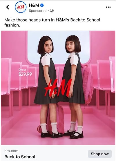 H&M has apologised about this ad that was pulled over complaints that it sexualised children. H&M / Instagram