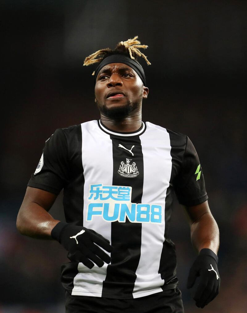 BIRMINGHAM, ENGLAND - NOVEMBER 25: Allan Saint-Maxim of Newcastle United during the Premier League match between Aston Villa and Newcastle United at Villa Park on November 25, 2019 in Birmingham, United Kingdom. (Photo by Catherine Ivill/Getty Images)