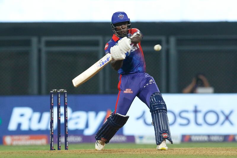 Rovman Powell raised Delhi Capitals' hopes in the final over, hitting three sixes. Sportzpics for IPL