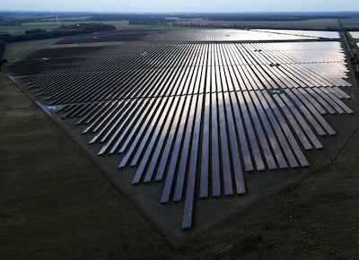 Solar panels of Germany's largest solar park Weesow-Willmersdorf. Reuters