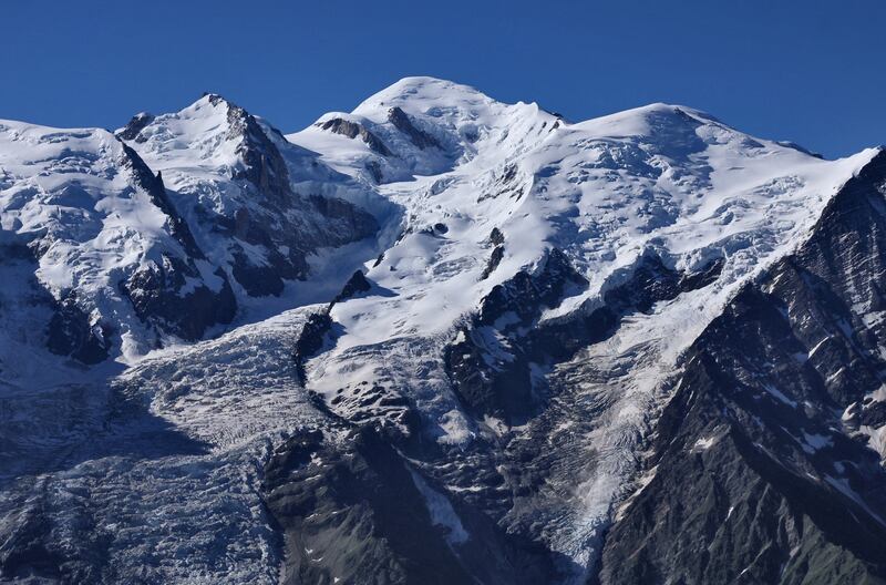 Mont Blanc as seen from Le Brevent, in Chamonix, France. Reuters