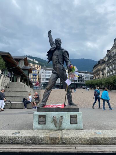 A statue of Queen's lead singer Freddie Mercury in Montreux, Switzerland. Farah Andrews / The National