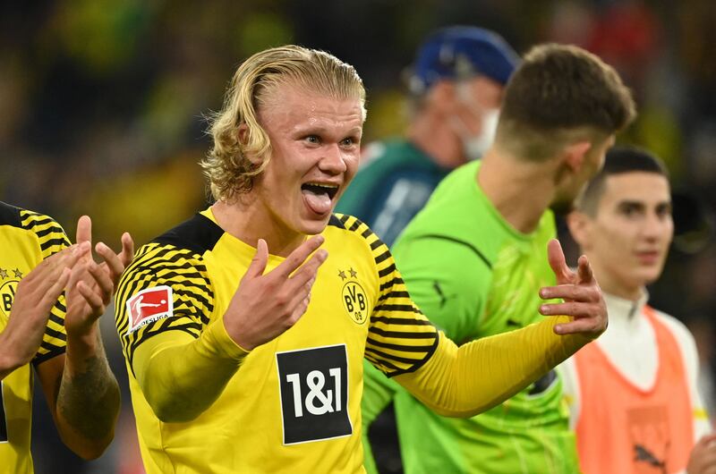 Haaland is happy with the 3-2 victory. AFP