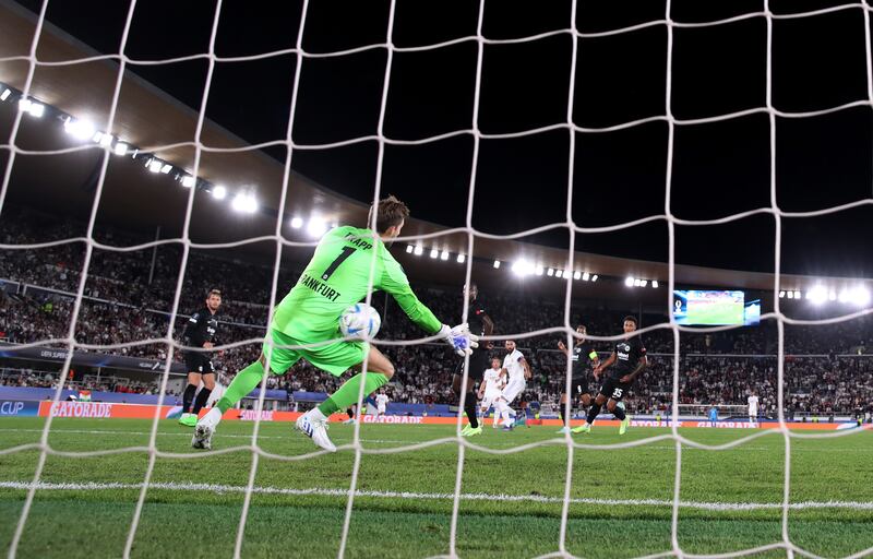 Karim Benzema scores to make it 2-0 to Real Madrid. Getty Images