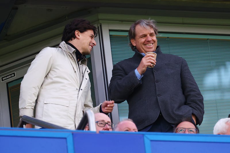 Chelsea chairman Todd Boehly at the game. Getty 