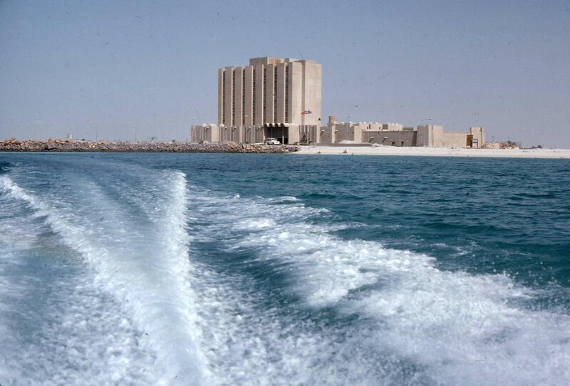 A view of Hilton Abu Dhabi from the sea, which was taken around 1975. Courtesy: Alain Saint-Hilaire