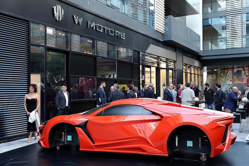 DUBAI , UNITED ARAB EMIRATES , NOV 29  – 2017 :- Guest during the opening of  W Motors at the City Walk 2 Boulevard in Dubai (Pawan Singh / The National) Story by Adam Workman