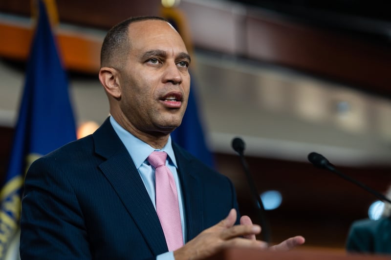 Democrat Hakeem Jeffries was recently elected House minority leader and leader of the House Democratic Caucus. Mr Jeffries has represented New York's 8th congressional district since 2013. Bloomberg 