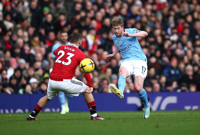 Kevin De Bruyne - 8, Was frustrated by Fred early on but his influence grew as the game progressed with the Belgian’s delightful dink setting up Grealish’s opener. Couldn’t quite unlock United’s defence as City chased the equaliser. EPA