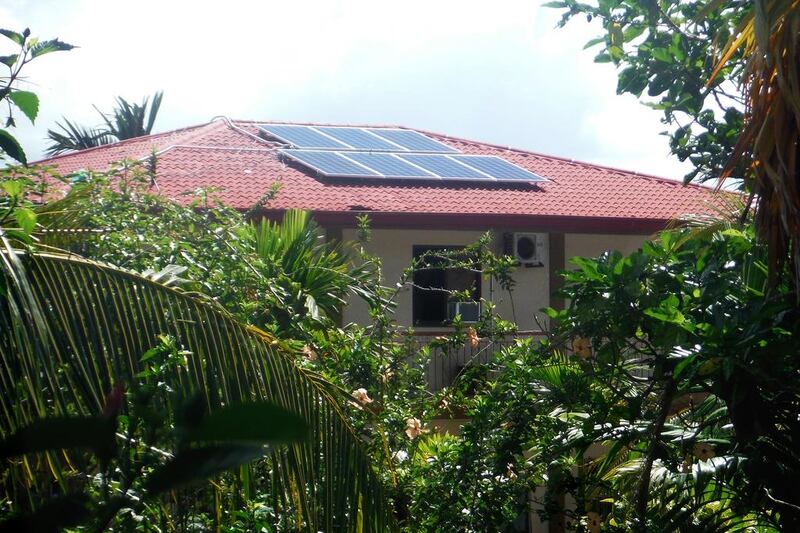 Home system. Masdar's hybrid diesel PV plants and solar home systems in Palau. The Republic of Palau consists of over 250 islands inhabited by 21,186 citizens. The three projects in Palau consist of a 100 kW PV / 150kW low-load diesel hybrid generation plant on Peleliu, a 100 kW PV / 100 kW diesel hybrid plant on Angaur which powers a water treatment facility capable of supplying 50 m3 of clean water per day, and 100 of 1.7 kW solar home systems on the island of Koror provided through a subsidy loan programme by the National Development Bank of Palau. Courtesy Masdar
