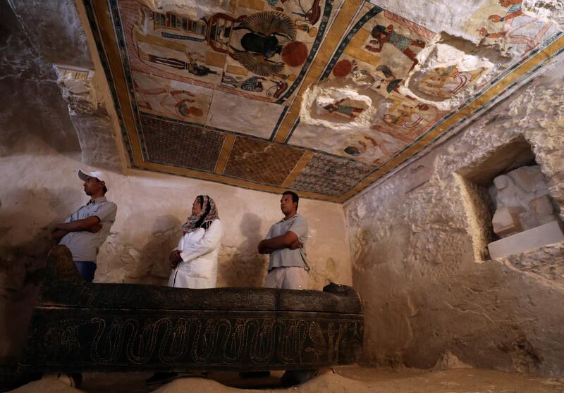 A view inside the newly discovered tomb. Reuters