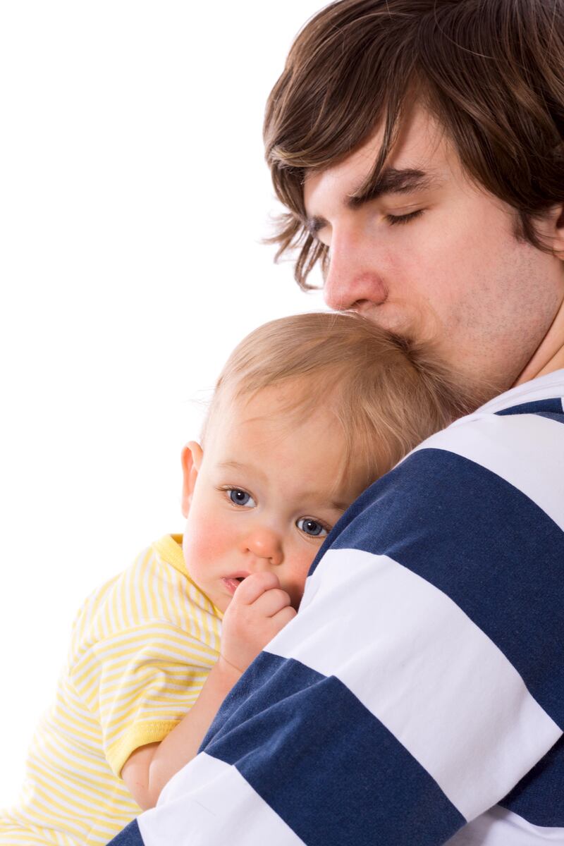 Up to 26 per cent of new fathers struggle with depression in the three to six months after their baby is born. Getty