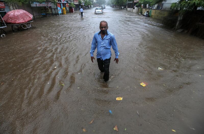 Heavy rain caused by Cyclone Tauktae flooded areas of Ahmedabad, in Gujarat, India. EPA