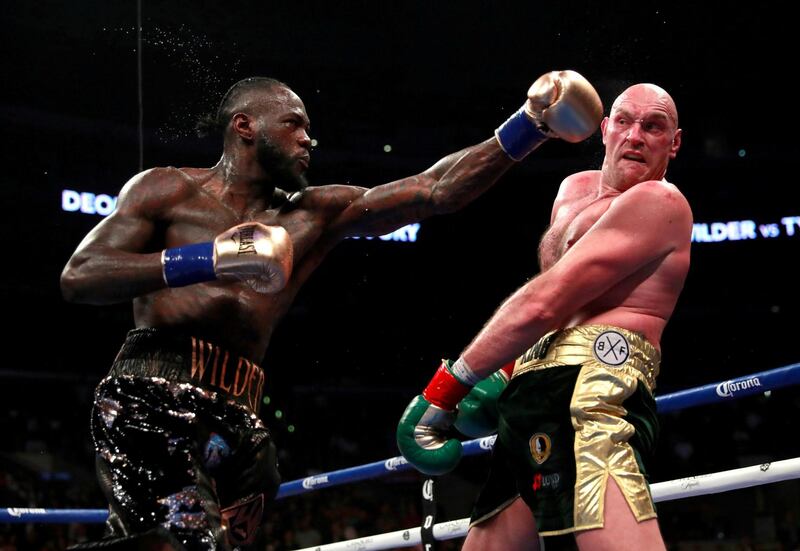 The WBC world heavyweight title fight between Deontay Wilder and Tyson Fury in December 2018 ended in a draw. Reuters