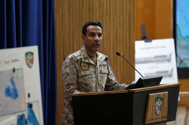 Brig Gen Turki Al Malki, spokesman for the Saudi-led coalition in Yemen, has condemned the Houthi rebels' missiles and drones fired into the kingdom. Reuters