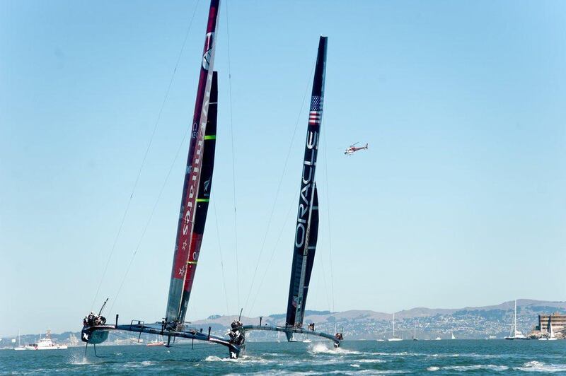 Had Oracle Team USA not been penalised for cheating, they would have been level on points with Emirates Team New Zealand. Noah Berger