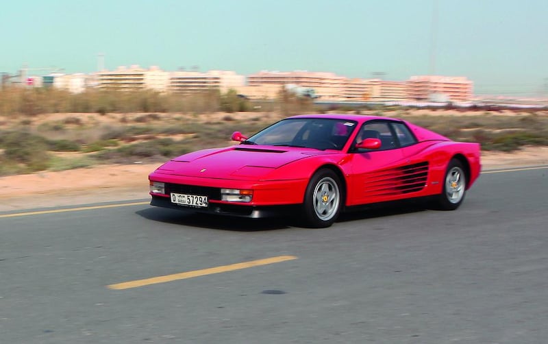 A Swiss millionaire also fell foul of his country's earnings-related fines system in 2010 when he was caught driving a red Ferrari Testarossa like this one through a village at 137kph. While the was 'only' 57kph above the speed limit, previous offences and his estimated net worth of more than US$20m saw him fined 299,000 francs (Dh1.1m). Jeffrey E Biteng / The National