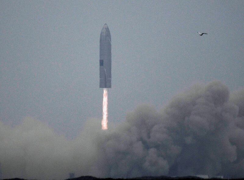SpaceX SN15 starship prototype's lift-off from the company's starship facility in Boca Chica, Texas. Reuters