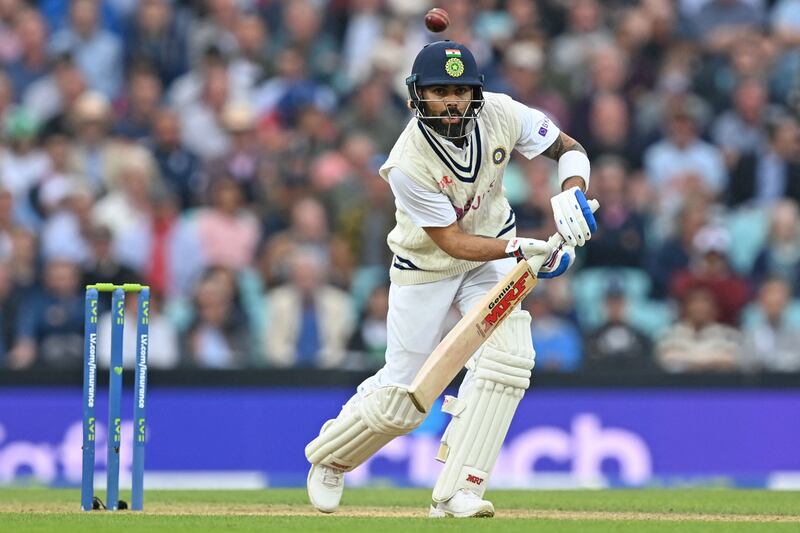 India's captain Virat Kohli remained unbeaten at stumps. AFP