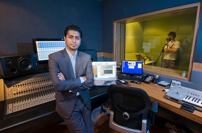 Hussain Spek Toosef, Managing Dierctor of Fairwood Music, in a studio in Dubai, United Arab Emirates on Tuesday, Oct. 19, 2010. Photo: Charles Crowell for The National