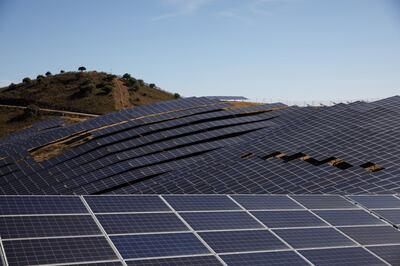 Photovoltaic panels at the Solara 4 solar park in Portugal. The plant is said to be the largest operational solar park in Portugal, and one of the largest unsubsidised plants in Europe. Bloomberg