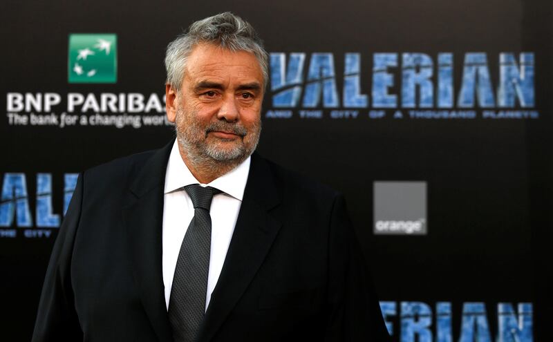 Director of the movie Luc Besson poses at the premiere of "Valerian and the City of a Thousand Planets" in Los Angeles, California, U.S., July 17, 2017. REUTERS/Mario Anzuoni