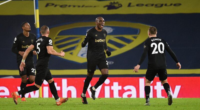 West Ham United's Angelo Ogbonna (centre) celebrates scoring his side's second goal. PA
