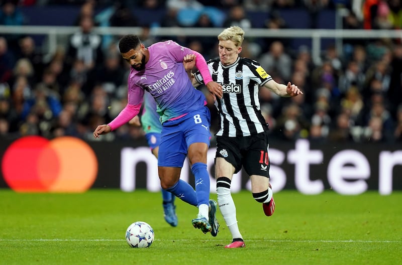 Brilliant recovery and sliding challenge to halt a Newcastle counterattack in the 65th minute. Guilty of over playing when he had a good chance to slip Leao through on goal in the 66th minute. PA