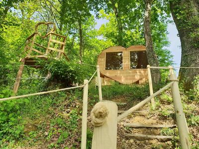 Timber Lodge, Nid'Amour, Occitanie, France. Courtesy Airbnb