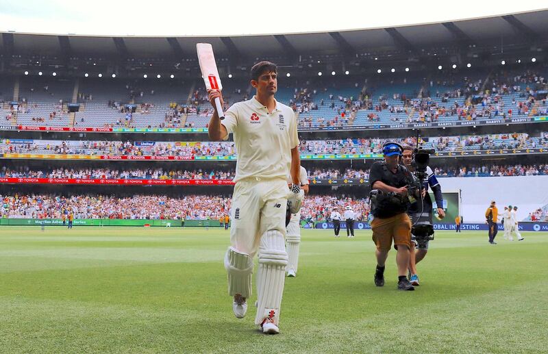 Cricket - Ashes test match - Australia v England - MCG, Melbourne, Australia, December 28, 2017. England's Alastair Cook reacts as he walks off the ground at the end of the third day of the fourth Ashes cricket test match.    REUTERS/David Gray