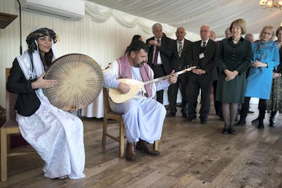 LONDON 6th February 2020. Members of the Yazidi Choir performing at the Houses of Parliament in London during their tour of the United Kingdom. Stephen Lock for the National . Words: Claire Corkery. 