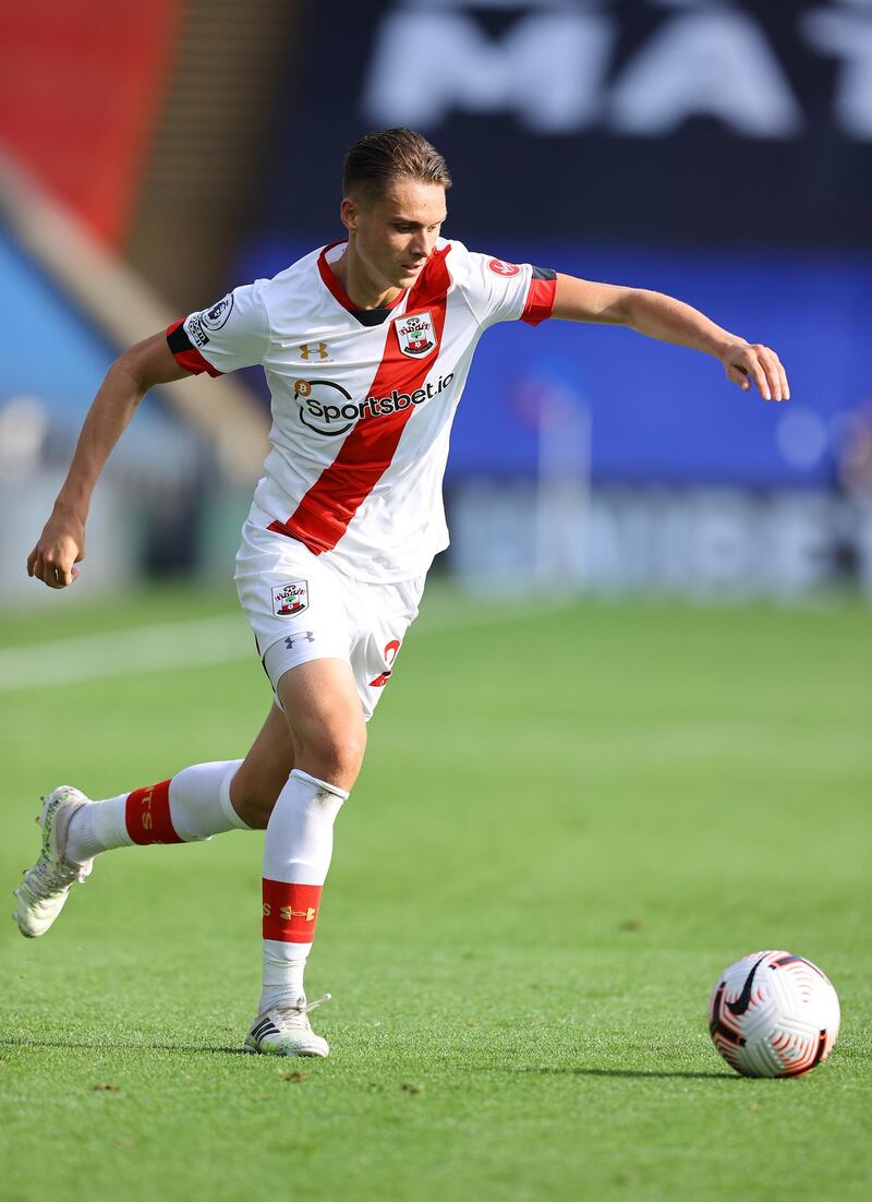 LONDON, ENGLAND - SEPTEMBER 12: Will Smallbone of Southampton in action during the Premier League match between Crystal Palace and Southampton at Selhurst Park on September 12, 2020 in London, England. (Photo by Richard Heathcote/Getty Images)