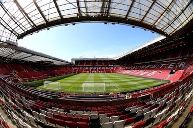 Manchester United's Old Trafford ground lies empty as the Premier League meets to discuss Project Restart. PA