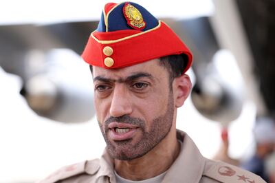 Lt Col Saeed Al Shamsi is leading the UAE's airdrop operation, which is being conducted in partnership with Egypt. Chris Whiteoak / The National