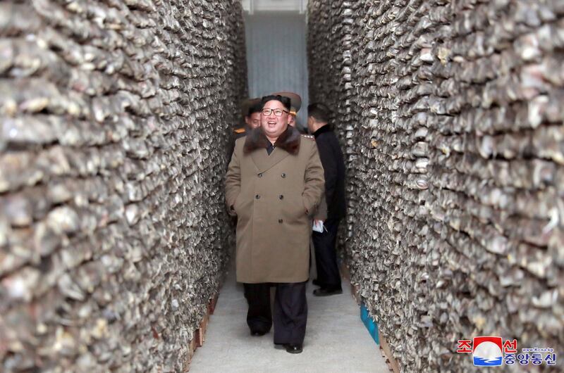 North Korean leader Kim Jong Un visits fisheries in the Donghae area. Reuters