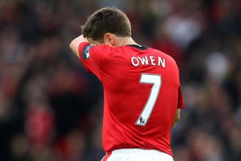 Michael Owen during his time at Manchester United - the former England star will not now be joining Al Shabab.