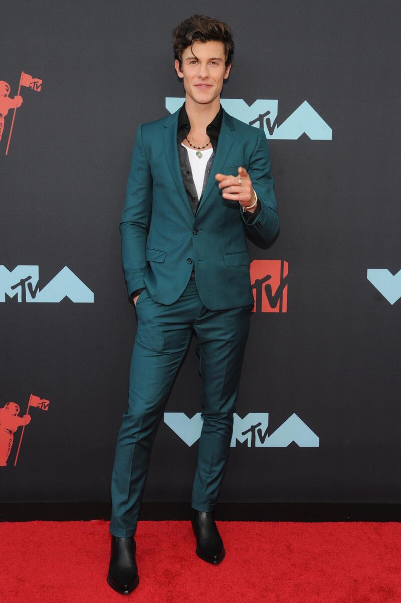 Shawn Mendes arrives at the MTV Video Music Awards on Monday, August 26. EPA