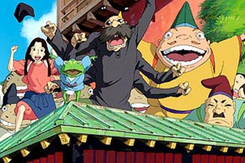 Chihiro's adoring throng in Hayao Miyazaki's Spirited Away - 2002