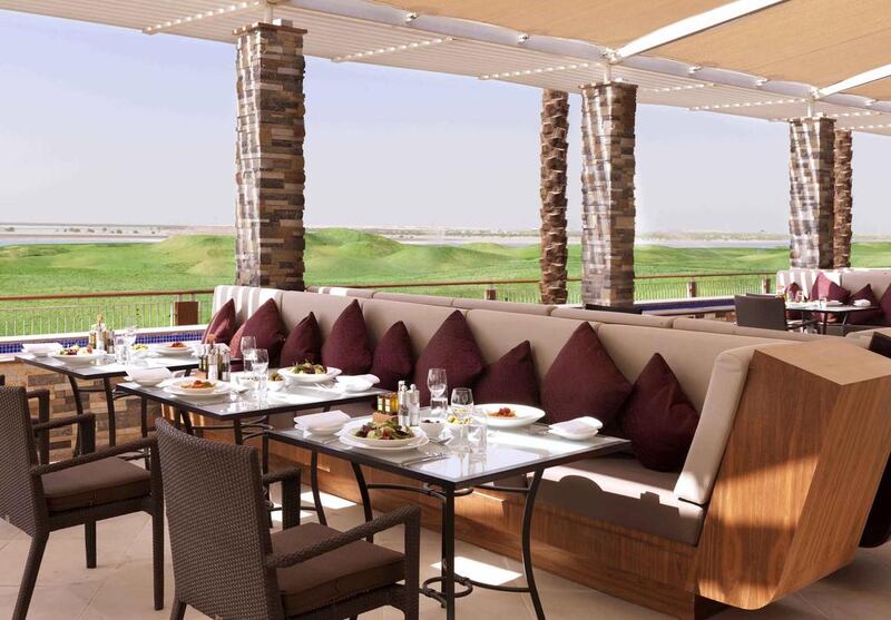 The terrace at Filini Italian restaurant in the Radisson Blu Hotel, Abu Dhabi Yas Island. Courtesy Filini