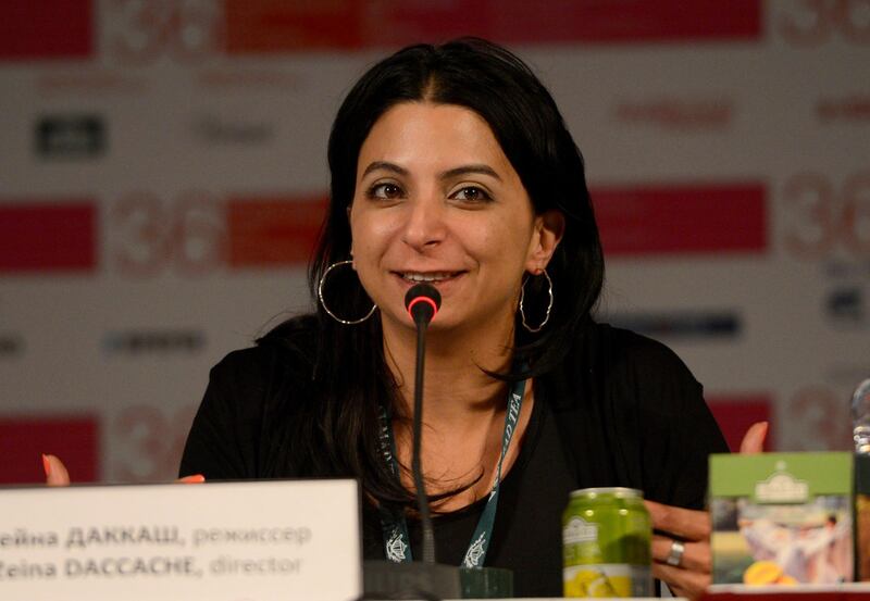 MOSCOW, RUSSIA - JUNE 20:  Lebanese actress and director Zeina Daccache holds a press conference about her film "Scheherazade's Diary" competing at the 36th Moscow International Film Festival in Moscow, Russia, on June 20, 2014. The festival runs from 19 to 28 June. (Photo by Sefa Karacan/Anadolu Agency/Getty Images)