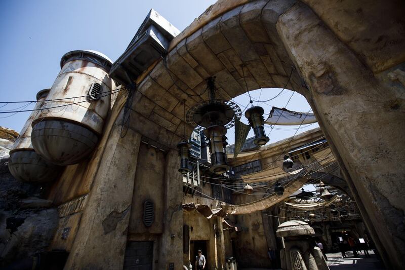 Every detail of the Star Wars: Galaxy's Edge land is meant to look and feel like it was plucked from a Star Wars film. Bloomberg