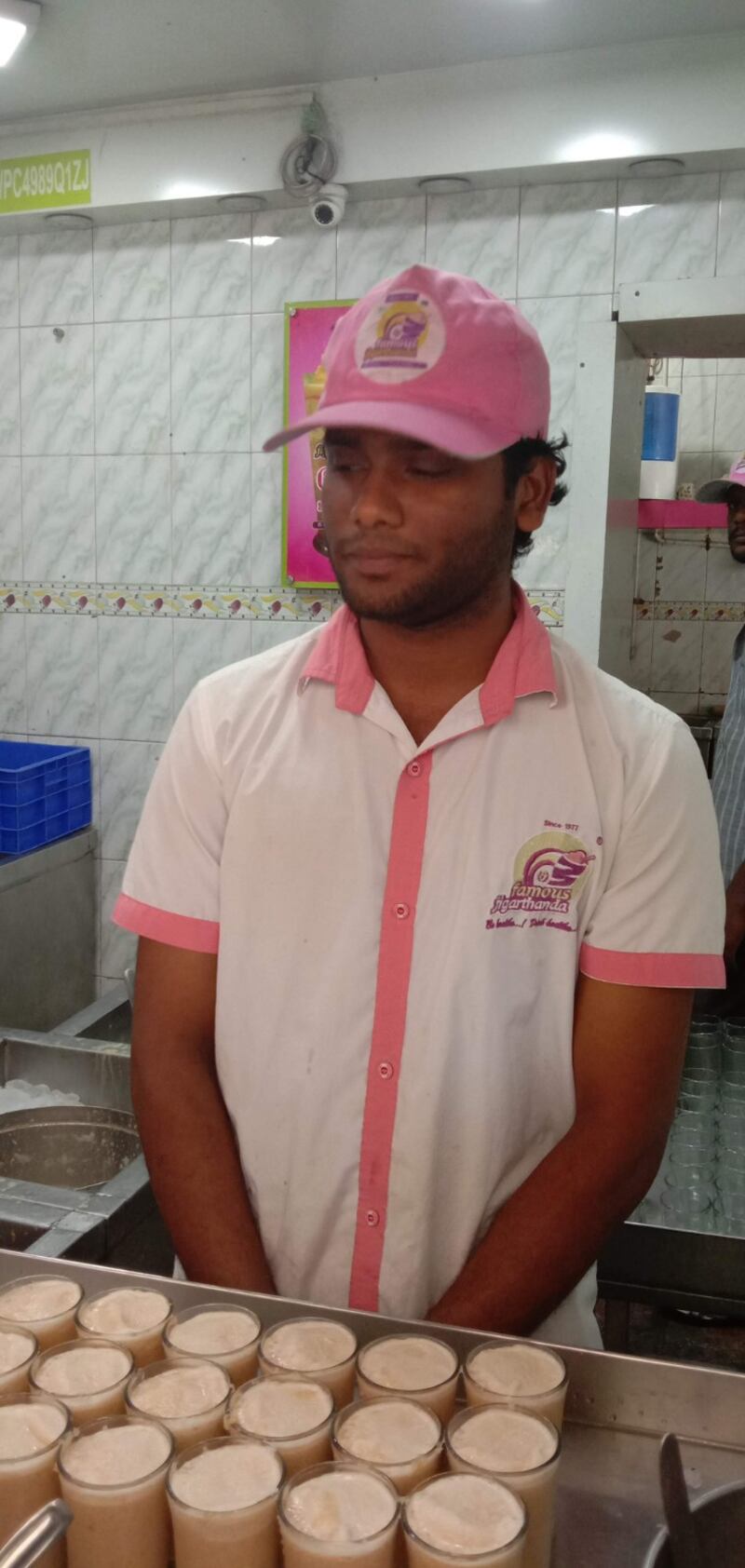 J Balaji, 22, an employee at Famous Jigarthanda in Madurai