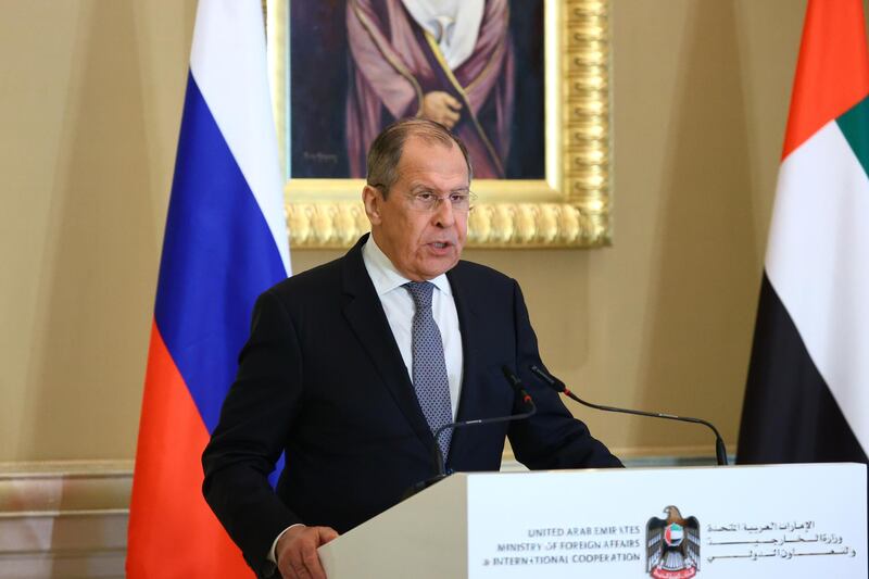 Mr Lavrov took questions on tackling Iran's nuclear missile programme among other areas. Courtesy: Russian Foreign Ministry