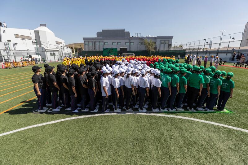 The schoolchildren also formed the number 51 to reflect the years since the country’s first National Day