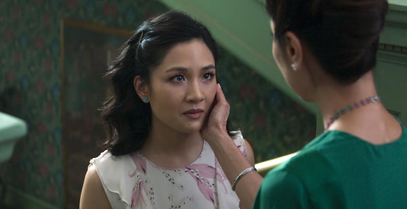 This image released by Warner Bros. Entertainment shows Constance Wu, left, and Michelle Yeoh in a scene from the film "Crazy Rich Asians." (Warner Bros. Entertainment via AP)