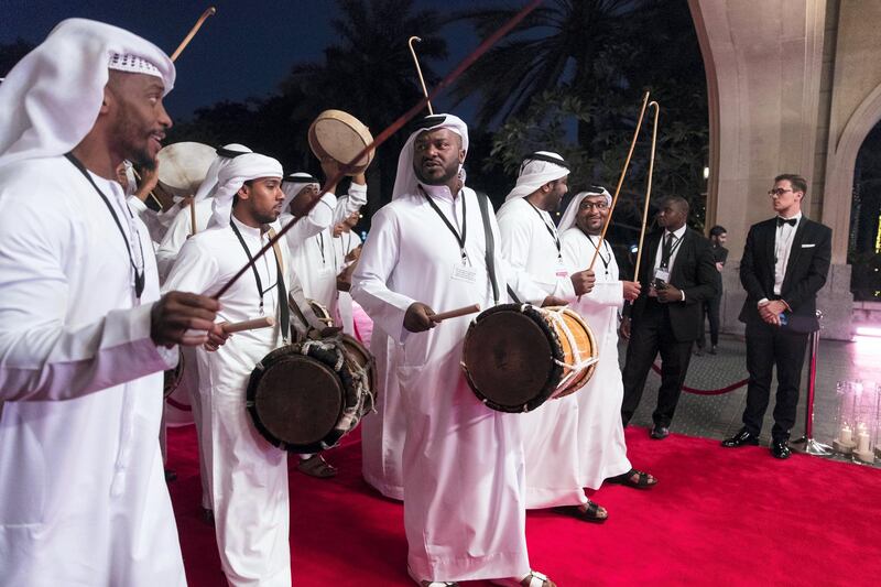 Dubai, United Arab Emirates, December 6, 2017:    Red carpet during the opening night of Dubai International Film Festival at Madinat Jumeirah in Dubai December 6, 2017. Christopher Pike / The National

Reporter: Chris Newbould
Section: Arts & Culture