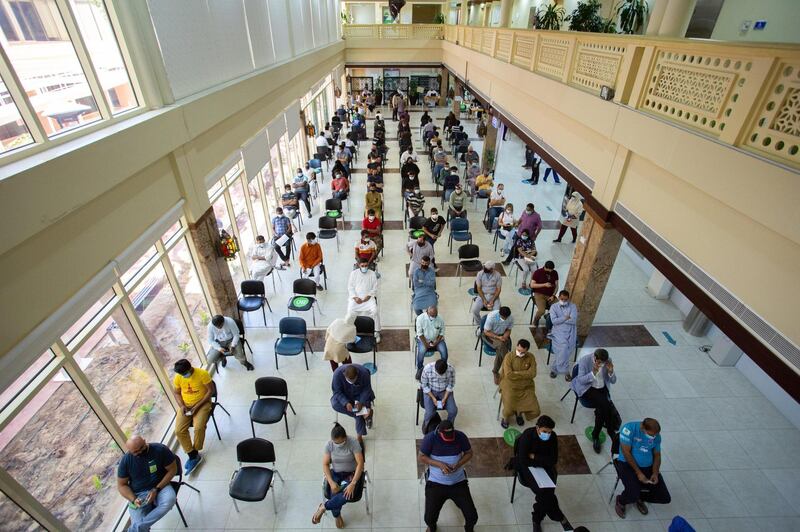 Huge turnout for Covid-19 vaccine drive across Dubai Health Authority's vaccination centers. Dubai Media Office